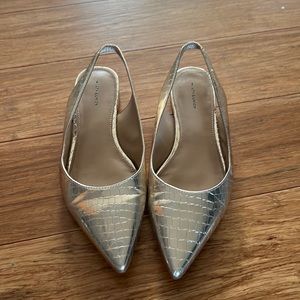 Gold Slingback Flat